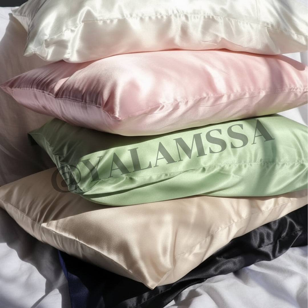 Pack 4 Taies D'oreillers 100% Satin De Soie